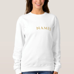 Sweatshirt Personnalisé avec le nom de famille ou le surnom