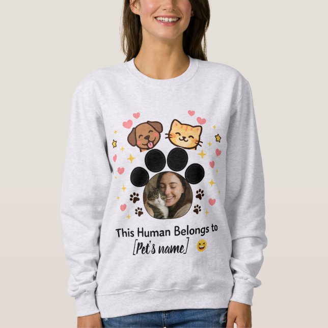 Sweatshirt personnalisé pour amateur de animaux av (Devant)