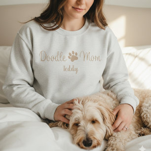 Sweatshirt personnalisé pour maman de Doodle avec