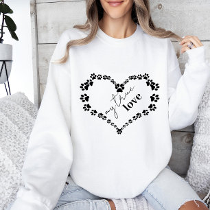 Sweatshirt Pet Paw Heart Mon vrai amour