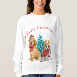 Sweatshirt Petites chiots de Noël
