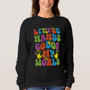 Sweatshirt Petites Mains Colorent Mon Monde Pédiatrique Pédia