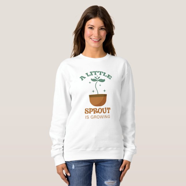 Sweatshirt Petits germes Faire-part de grossesse (Devant entier)