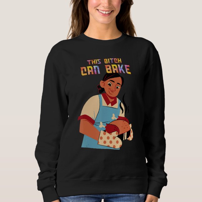 Sweatshirt Peut Faire Cuire Fille Aime Faire Du Texte Drôle (Devant)