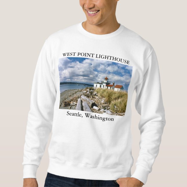 Sweatshirt Phare de West Point, Washington (Devant)