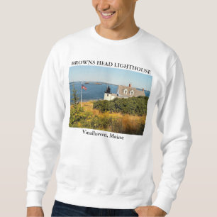 Sweatshirt Phare principal de bruns, Vinalhaven Maine