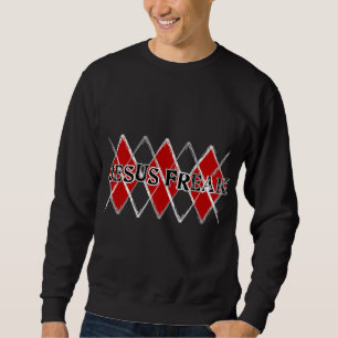 Sweatshirt Phénomène à motifs de losanges de Jésus