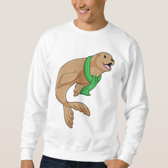 Sweatshirt Phoque avec écharpe (Devant)