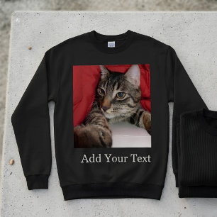 Sweatshirt Photo de dos personnalisée avec texte facultatif