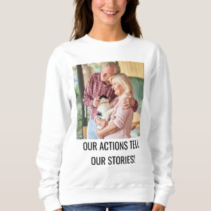 Sweatshirt Photo de famille de chat personnalisée Maman chat 