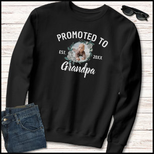 Sweatshirt Photo élégant en noir et blanc promu grand-père
