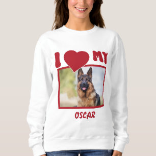 Sweatshirt Photo et nom personnalisé de l'animal de compagnie