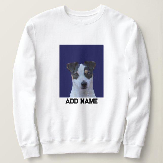 Sweatshirt Photo et nom personnalisés de l'Amoureux des chien (Design devant)