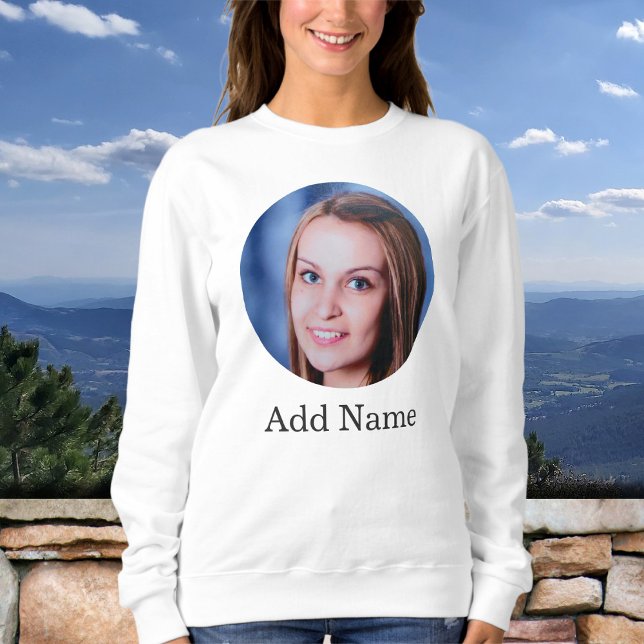 Sweatshirt Photo personnalisée et nom personnalisé (Créateur téléchargé)