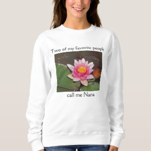 Sweatshirt Photo spéciale Nana Pink Water Lily