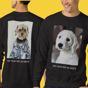 Sweatshirt Photo Texte Recto Verso Personnalisé