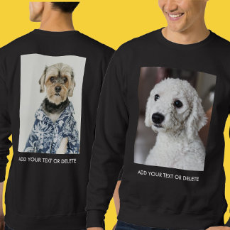 Sweatshirt Photo Texte Recto Verso Personnalisé