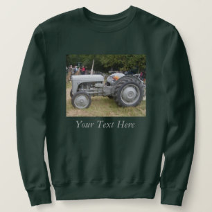 Sweatshirt photo vintage gris massey tracteur fergison