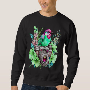Sweatshirt Photographie de la Nature Amour Fleurs et Oiseaux