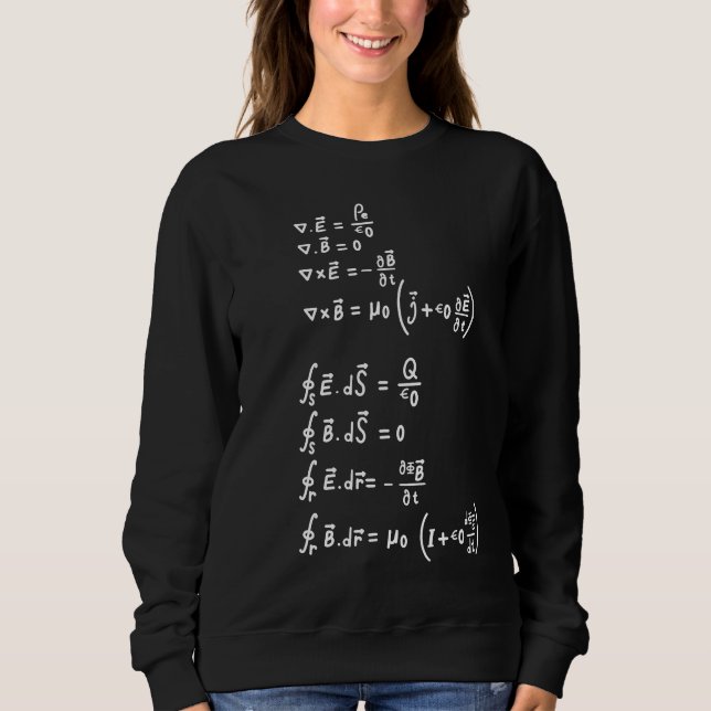 Sweatshirt Physique Math Formule Étudiants Enseignant Invitat (Devant)