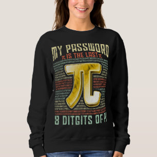 Sweatshirt Pi Day Mon Mot De Passe Est Le Dernier 8 Chiffres
