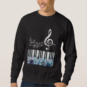 Sweatshirt Piano Keys Musique pour Pianiste, Étudiants de Mus