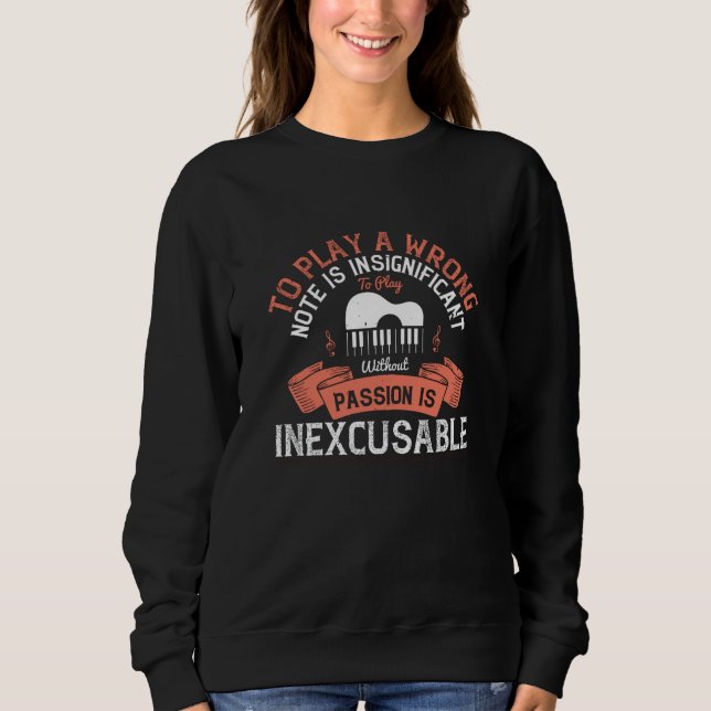 Sweatshirt Piano - Sans Passion Est Inexcusable (Devant)
