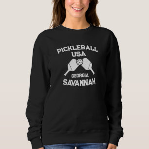 Sweatshirt Pickleball Paddle & Ball Savannah Géorgie Personna