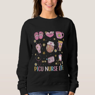 Sweatshirt PICU Infirmière pédiatrique Vie Rétro Infirmière C