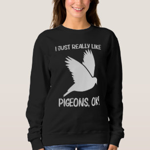 Sweatshirt Pigeon Cool Pour Hommes Femmes Rock Pigeon Oiseau 