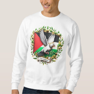 Sweatshirt Pigeon Hold olivier branche libre Palestine Drapea