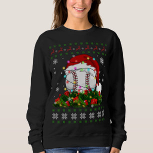 Sweatshirt Pignon de Noël doux feux de pyjama de baseball spo