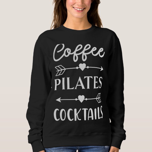 Sweatshirt Pilates de café Cocktails Workout Caféine Controlo (Devant)