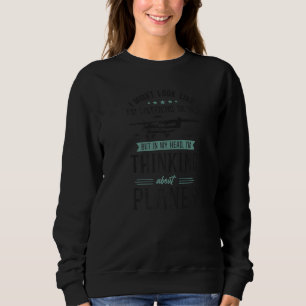 Sweatshirt Pilote D'Avion Vintage Je Pourrais Ressembler À Je