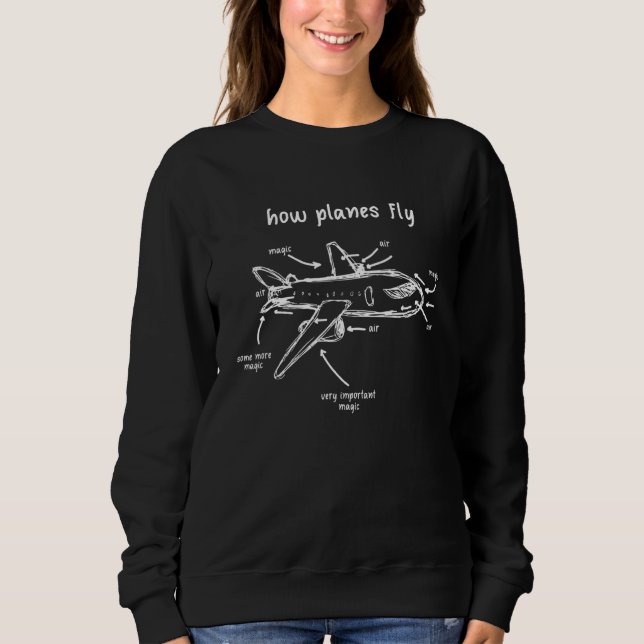 Sweatshirt Pilote Ingénieur aérospatial Mécanique d'aéronef C (Devant)
