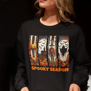 Sweatshirt Pinceau Saison Effrayante Halloween Automne