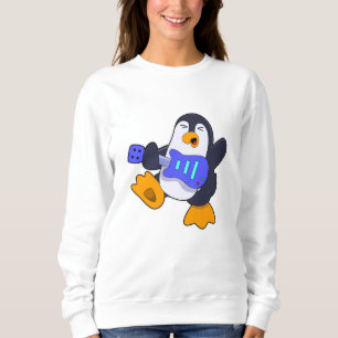Sweatshirt Pingouin à Musique avec Guitare