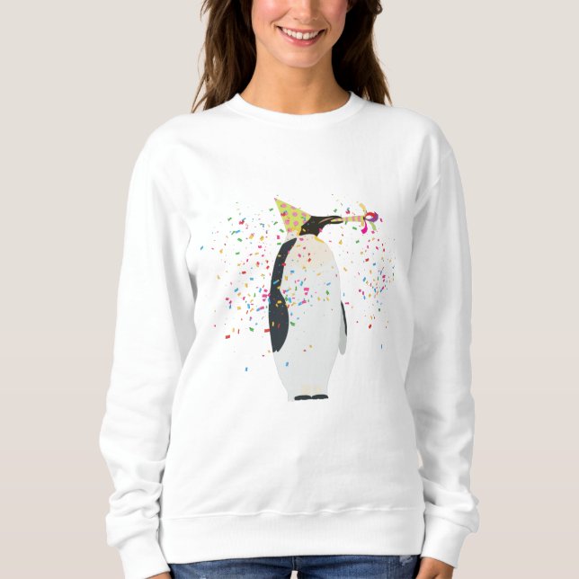 Sweatshirt Pingouin - Animaux ayant une fête (Devant)