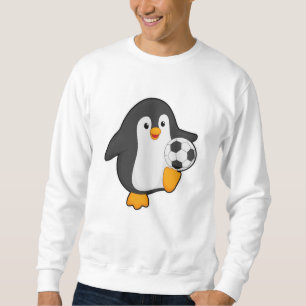 Sweatshirt Pingouin joueur de football avec balle de football