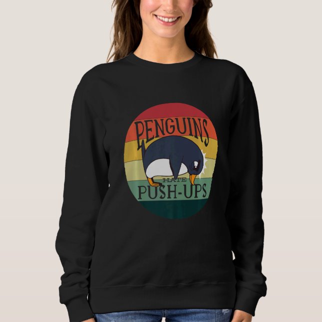 Sweatshirt Pingouins Hate Push Ups Penguin (Devant)