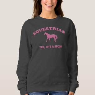 Sweatshirt Pink Equestria College Style Sweater Cheval Sport