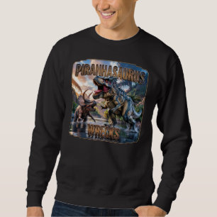 Sweatshirt Piranhasaurus Détruit Photographique – Drôle Épouv