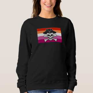 Sweatshirt Pirate crâne Nautique Lesbian Pride Drapeau Esthét