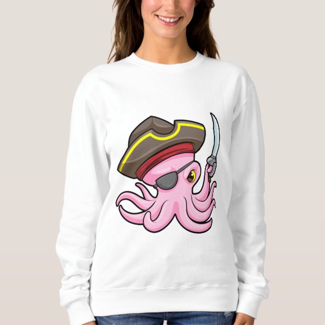 Sweatshirt Pirate de pieuvre avec patch Sabre et Oeil (Devant)