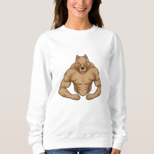 Sweatshirt Pitbull comme Bodybuilder extrême