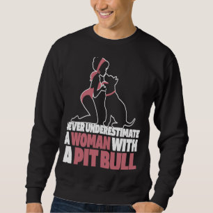 Sweatshirt Pitbull Girl Chien race Pitbull Ban