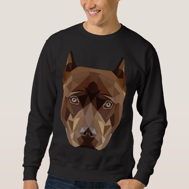 Sweatshirt Pitbull Low Poly (Devant)