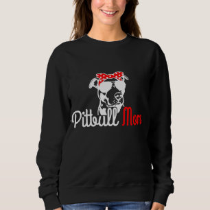 Sweatshirt Pitbull Maman Vintage Funny mignon Chien Pitbull M