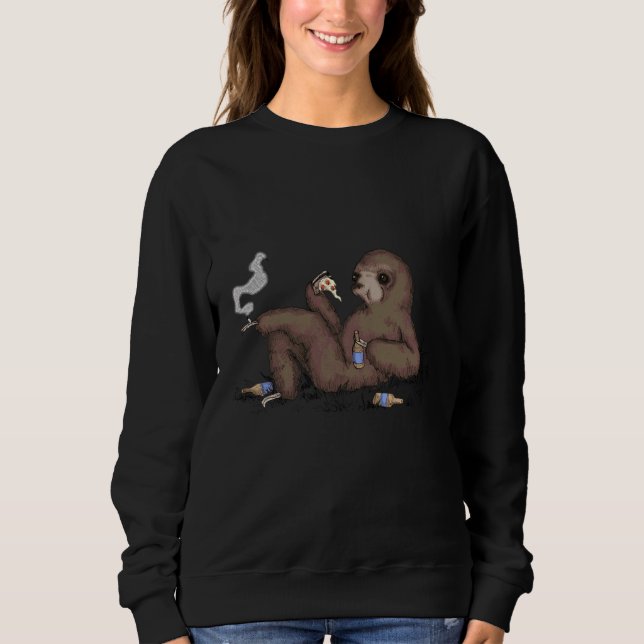 Sweatshirt Pizza Sloth (Devant)