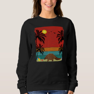 Sweatshirt Plage Cocotier Arbre Rétro Pangolins Graphiques Ét